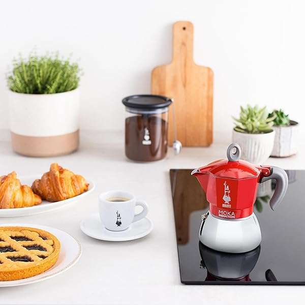 Buy Bialetti Moka Induction Pot - 4 Cups Espresso Maker for All Hobs, Stylish Red Design - Image 5