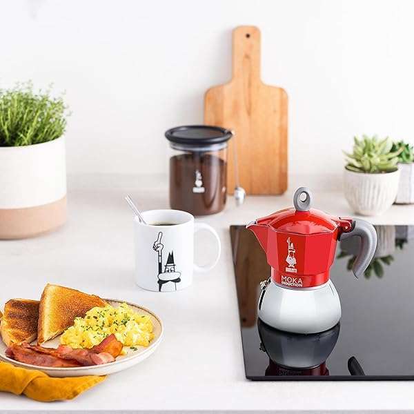Buy Bialetti Moka Induction Pot - 4 Cups Espresso Maker for All Hobs, Stylish Red Design - Image 6