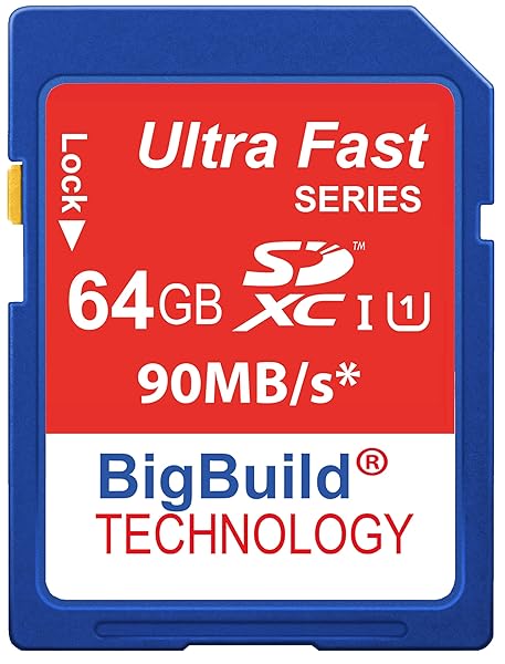 BigBuild Technology BigBuild Technology 64GB Ultra Fast SDXC Memory Card 90MB/s for Nikon Coolpix P900 Camera
