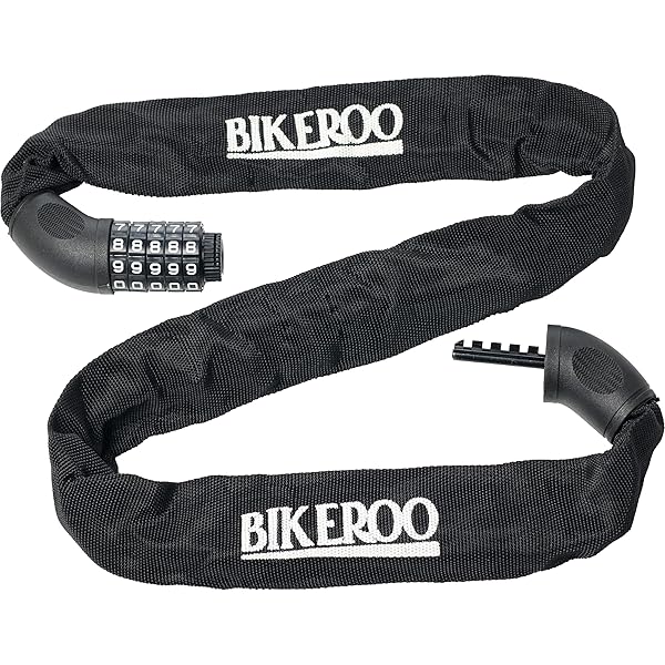 Bikeroo Heavy Duty 3ft Bikeroo Bike Lock Chain - Secure Bicycle, Moped & Scooter Lock with Protective Sleeve