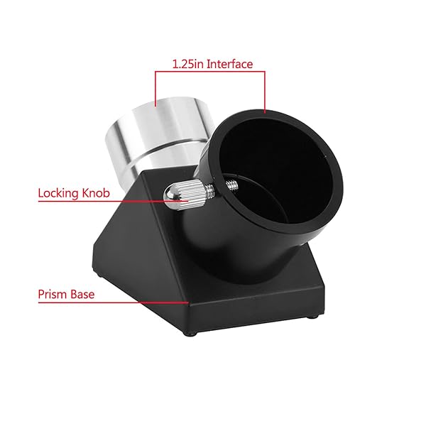 "Bindpo 1.25" Diagonal Mirror Adapter - 90 Degree Erecting Prism for Telescope Eyepiece" - Image 4