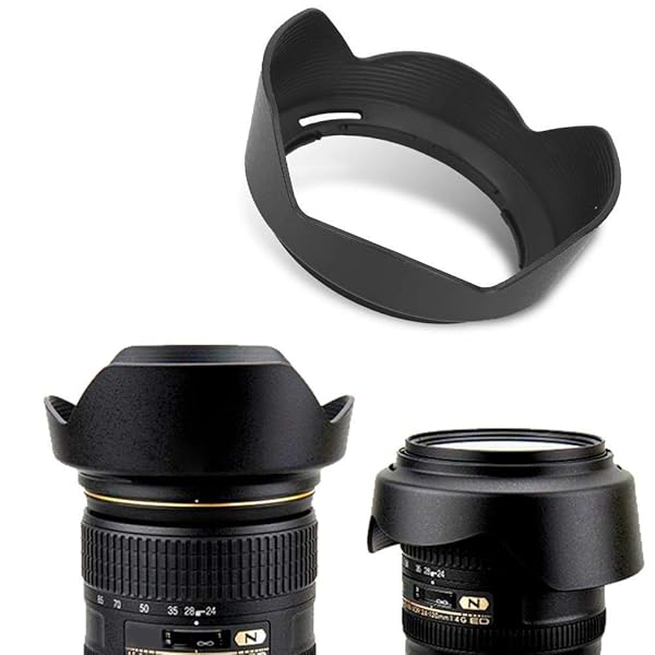 Bindpo HB-53 Lens Hood for Nikon AF-S 24-120mm f/4G ED VR - Rainproof Sunshade Replacement