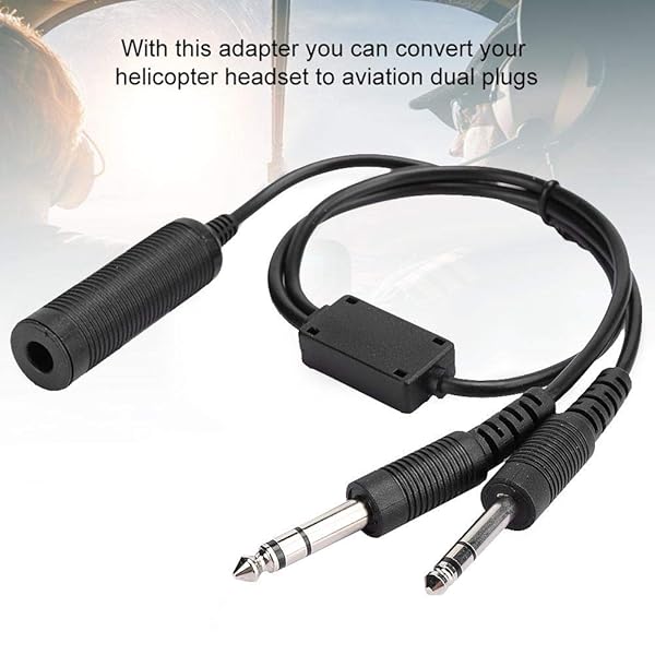 Bindpo U174 Headset Adapter Cable: Dual GA Plugs for Helicopter & General Aviation Headphones - Image 5