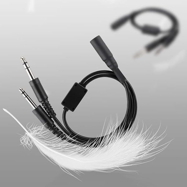 Bindpo U174 Headset Adapter Cable: Dual GA Plugs for Helicopter & General Aviation Headphones - Image 7