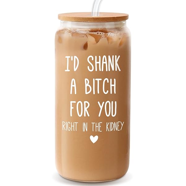 Unique 18 Oz Can Glass Birthday Gifts for Women Best Friends Sisters Friendship Gift for Female BFF