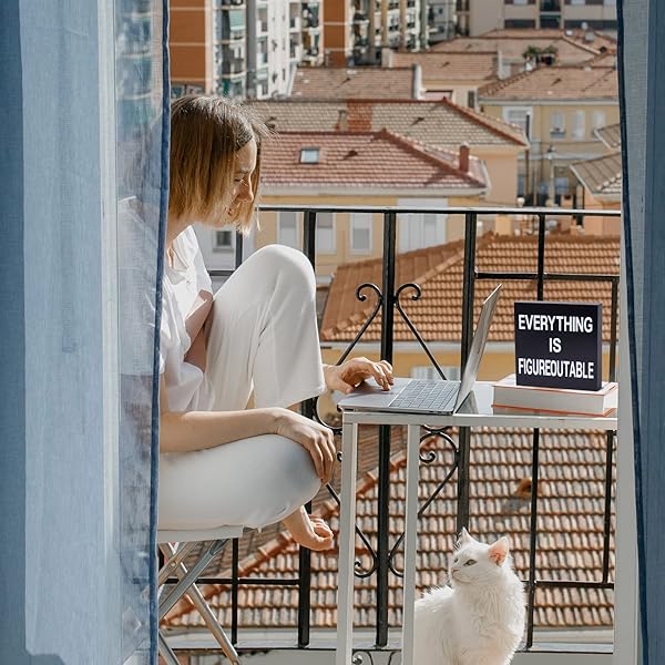 Black Decor for Home Office Desk Wood Box Sign Everything is Figureoutable You are Amazing Mini Plaque Inspirational Gifts for All - Image 5