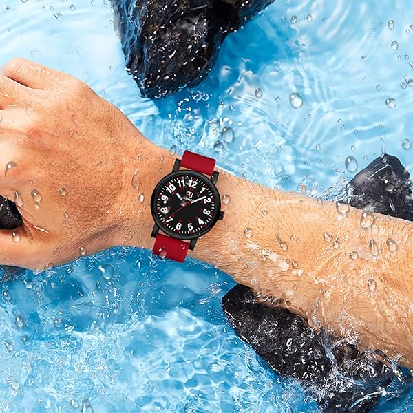 Shop Blekon Original Nurse Watch: Easy Read Dial, Water Resistant, Medical Scrub Colors (Black/Red) - Image 8