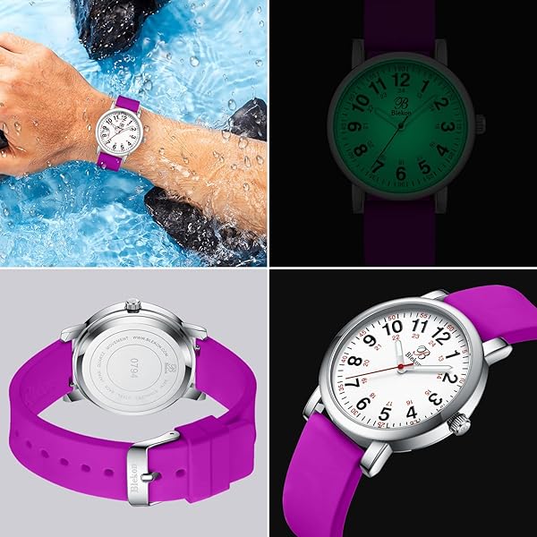 Shop Blekon Original Nurse Watch: Easy Read Dial, Military Time, Water Resistant - Perfect for Medical Professionals & Students - Image 7