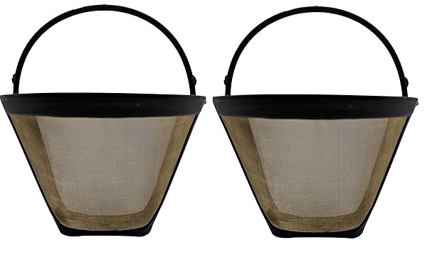 Blendin Reusable #4 Gold Stainless Steel Coffee Filter - 2 Pack for Cuisinart GTF-4 & More - Image 2