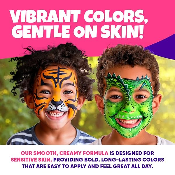 Blue Squid Face Painting Kit for Kids Complete Non Toxic Palette with Stencils 12 Colors Safe for Sensitive Skin Perfect for Parties and Halloween - Image 9