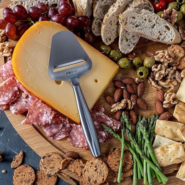 BOSKA Stainless Steel Cheese Slicer - Multi-Functional Handheld Tool for All Cheese Types - Dishwasher Safe & Non-Stick - Image 9