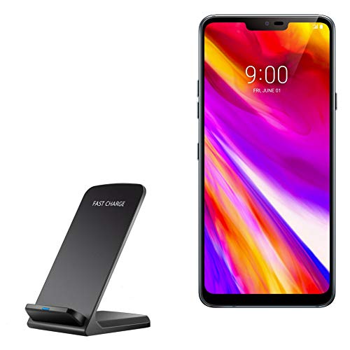 BoxWave Wireless QuickCharge Stand for LG G7 ThinQ 10W Fast Charging Jet Black No Cord Needed