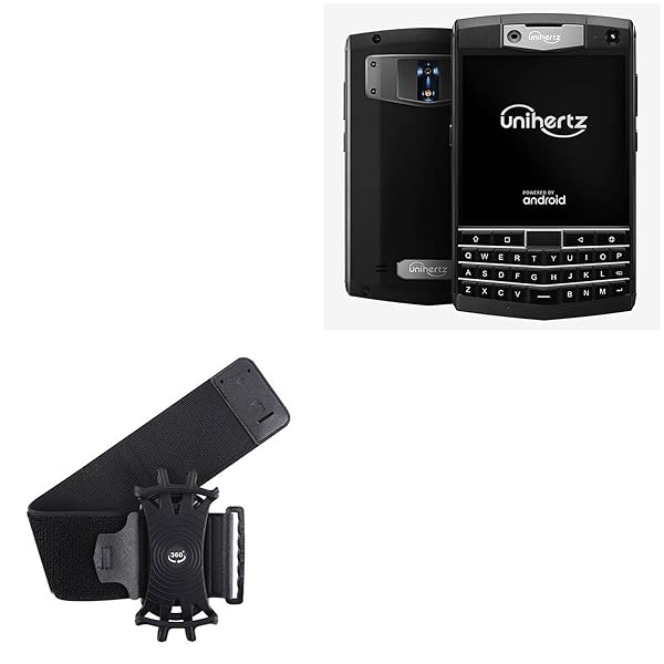 BoxWave Holster for Unihertz Titan ActiveStretch Sport Armband Adjustable for Workout and Running Jet Black