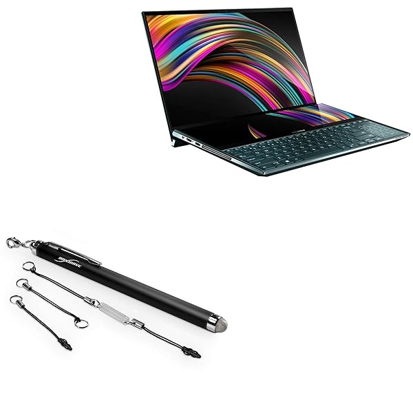 BoxWave Stylus Pen for ASUS ZenBook Pro Duo UX581GV EverTouch Fiber Tip Capacitive Stylus Jet Black