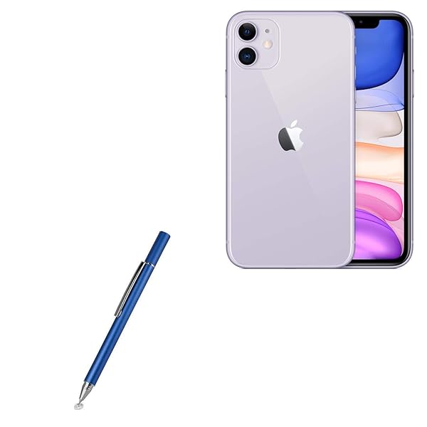 BoxWave Stylus Pen for Apple iPhone 11 FineTouch Capacitive Super Precise Lunar Blue