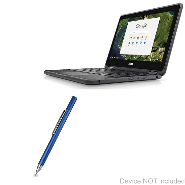 BoxWave Stylus Pen for Dell Chromebook 3189 Education 2-in-1 FineTouch Capacitive Super Precise Lunar Blue