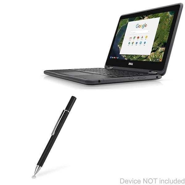 BoxWave Stylus Pen for Dell Chromebook 3189 Education 2-in-1 FineTouch Capacitive Super Precise Jet Black