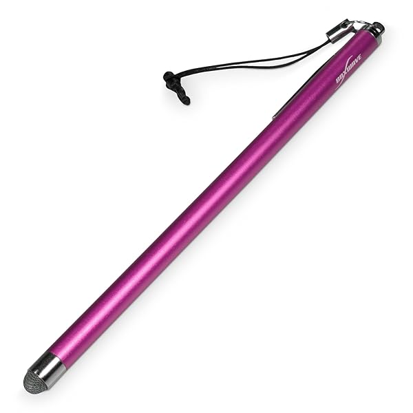 BoxWave Stylus Pen for Kindle Fire 1st Gen 2011 EverTouch Slimline Capacitive Stylus Rose Pink FiberMesh Tip