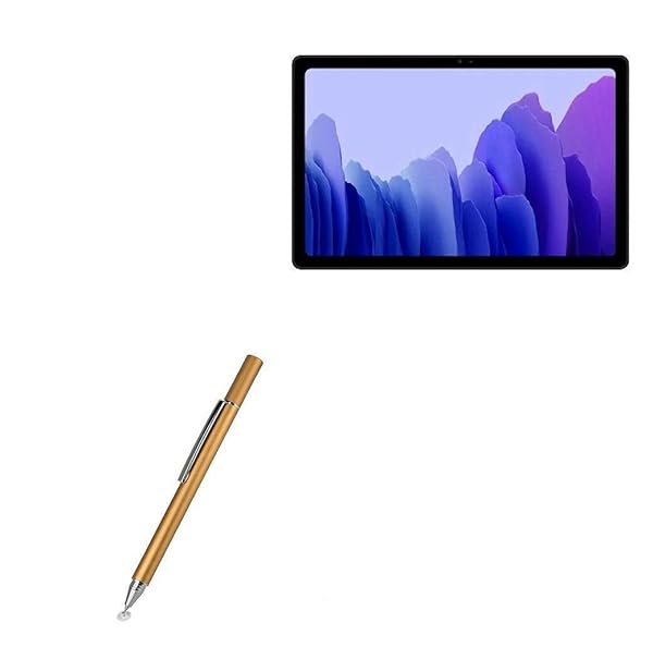 BoxWave Stylus Pen for Samsung Galaxy Tab A7 FineTouch Capacitive Super Precise Champagne Gold