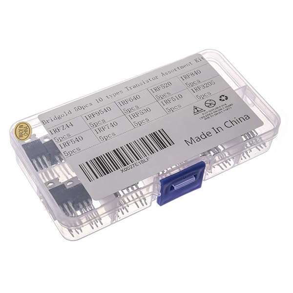 Bridgold 50pcs IRF Series Mosfet Transistor Kit - 10 Types Including IRFZ44, IRF510, IRF520 & More - Image 4