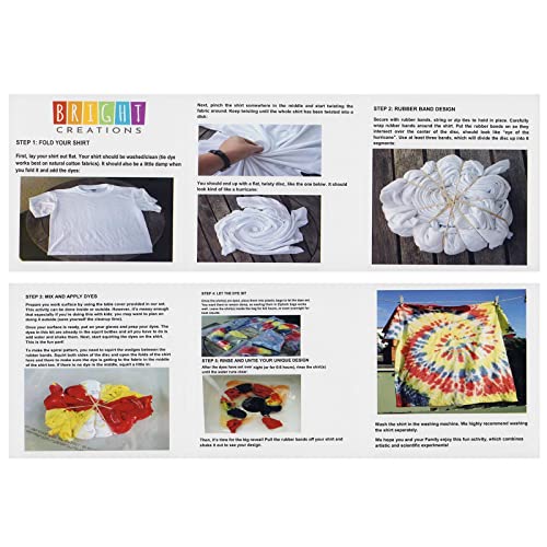 26 Color Tie Dye Kit for Adults and Kids with Fabric Dyes Gloves Rubber Bands Aprons and Instructions for Creative Clothing Fun - Image 7