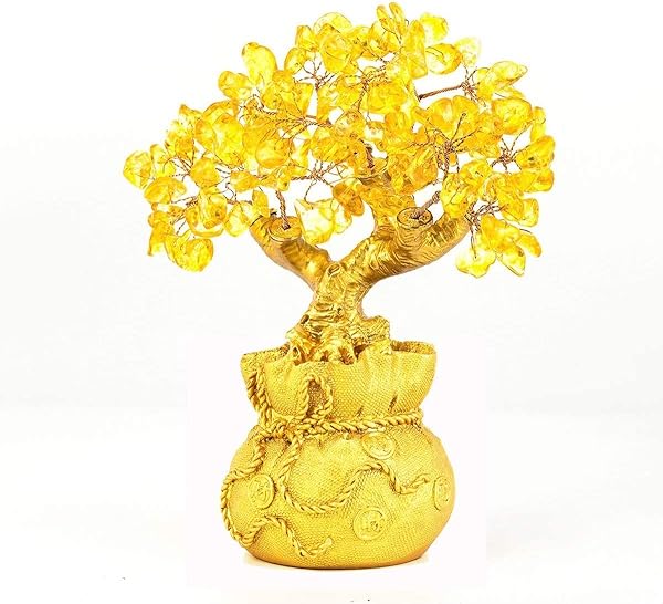 Bwinka Boost Wealth & Luck with Bwinka Feng Shui Money Tree - Crystal Decoration for Home & Office