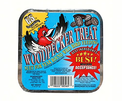 Woodpecker Treat Beef Suet with Corn, Oats, Peanuts & Pecans - 11 Oz | Premium Bird Feed - Image 4
