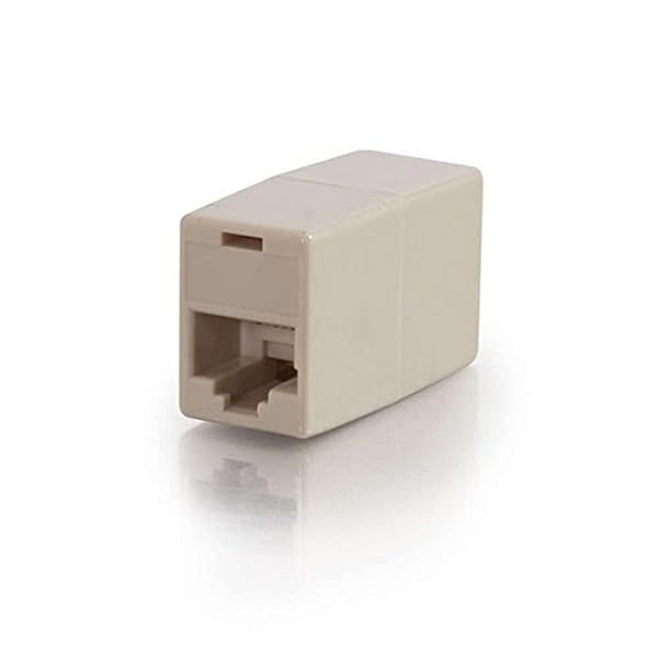 C2G RJ45 8-Pin Modular Inline Coupler Ivory for Fast Network Connections