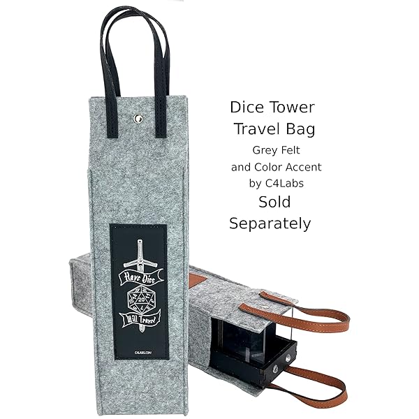 Shop C4Labs Tall Velvet Lined Dice Tower - Soft Sound & Color Options with Gunstock Tray - Image 7