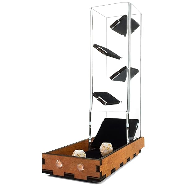 Shop C4Labs Tall Velvet Lined Dice Tower - Soft Sound & Color Options with Gunstock Tray - Image 2