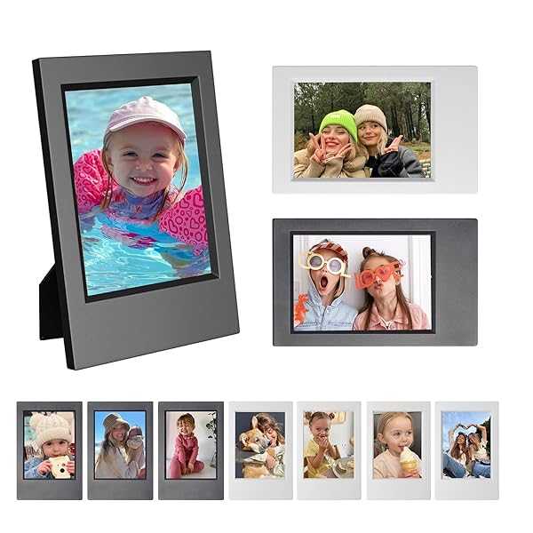 CAIYOULE Mini Picture Frame for Instax Mini 12 11 EVO SE 8 7+ 99 3'' Film-Classic for Polaroid 2.15x3.4 Photo Frame (10 Pack)