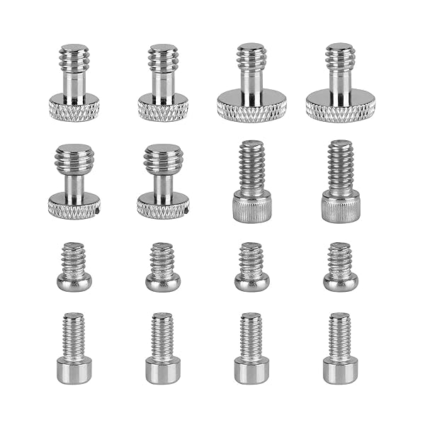 "CAMVATE 16 PCS Screw Nuts Kit for DSLR Camera Cage Rig - 1/4"-20, 3/8"-16 & M5 Threads" - Image 2