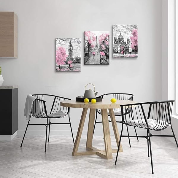 CANVASZON Black & White Canvas Art: Paris & London Theme Decor for Living Room, Bedroom & Bathroom - Image 4