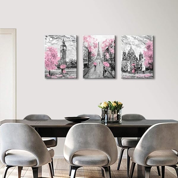 CANVASZON Black & White Canvas Art: Paris & London Theme Decor for Living Room, Bedroom & Bathroom - Image 5