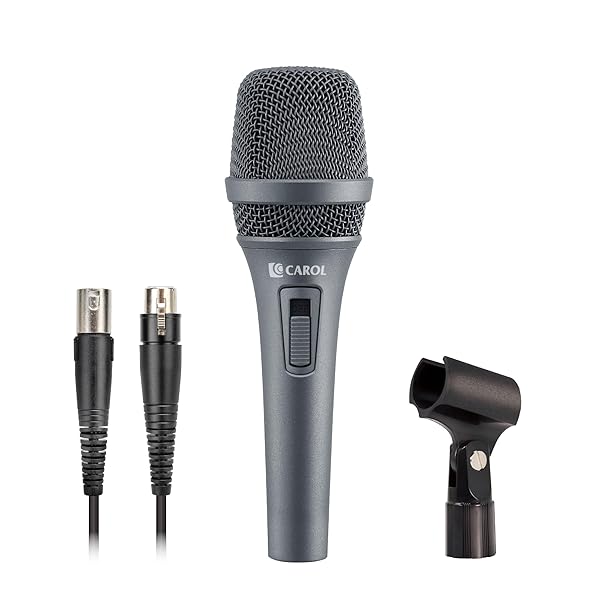 CAROL AC-900S Supercardioid Dynamic Vocal Microphone for Singing & Studio - 14.8ft XLR Cable Included - Image 2