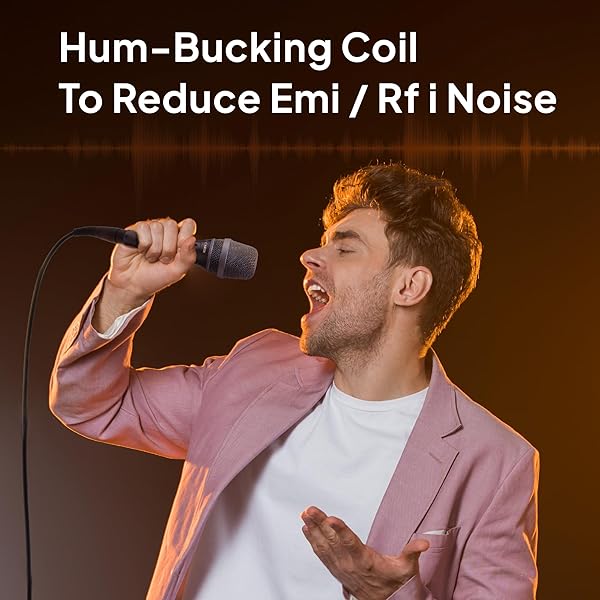 CAROL AC-900S Dynamic Vocal Microphone: Supercardioid, ON/OFF Switch, 14.8ft XLR Cable for Singing & Studio Recording - Image 7