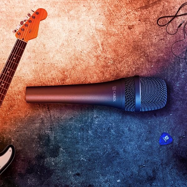 CAROL AC-910 XLR Wired Vocal Microphone Dynamic Cardioid Mic with Noise Cancelling Tech for Singing Karaoke Stage and Studio - Image 8
