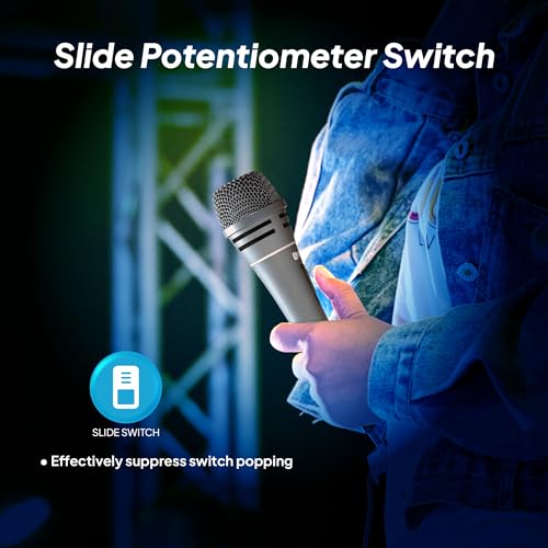 CAROL Sigma-plus1 Supercardioid Wired Vocal Microphone: Perfect for Live Singing & Studio Use with 14.8ft Cable & On/Off Switch - Image 5