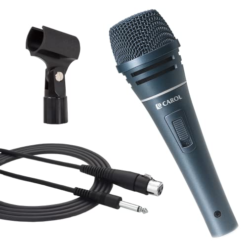 CAROL Sigma-plus1 Supercardioid Wired Vocal Microphone: Perfect for Live Singing & Studio Use with 14.8ft Cable & On/Off Switch - Image 3