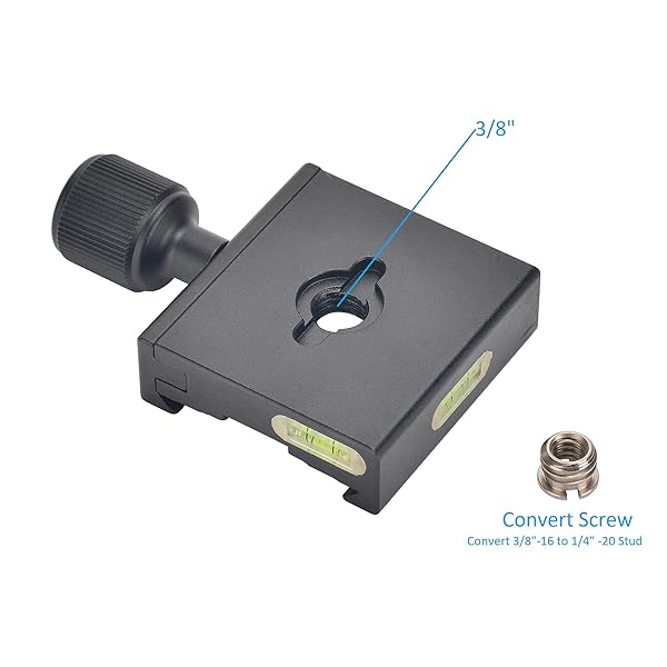 "Buy CAVIX QR-50 Quick Release Clamp 50mm - 3/8"-1/4" Adapter for Arca Swiss Tripod Compatibility" - Image 4