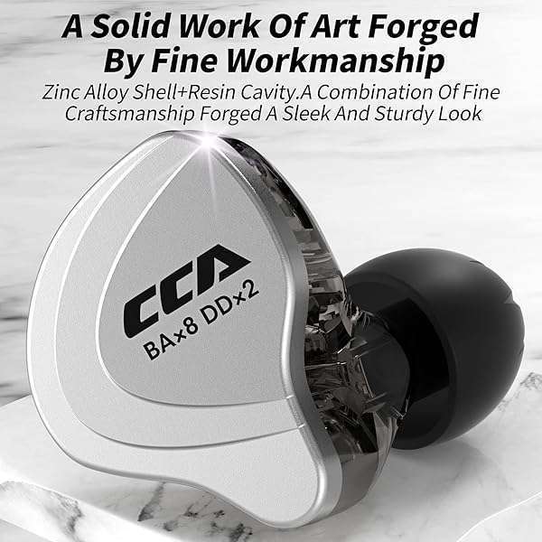CCA C10 In-Ear Monitor Headphones: 10 Hybrid Drivers, HiFi Sound, Detachable Cable for Musicians & Audiophiles - Image 7