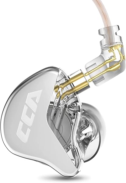 CCA CRA in Ear Monitor Headphones, Ultra-Thin Diaphragm Dynamic Driver Super Bass Clear Sound Gaming Earbuds Wired IEM Earphones with Detachable