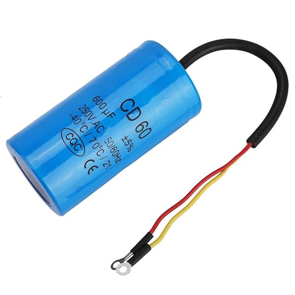 CD60 Run Capacitor 250V AC 600uF for Air Compressor - High-Quality Motor Capacitor with Wire - Image 3