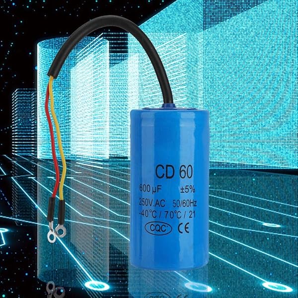 CD60 Run Capacitor 250V AC 600uF for Air Compressor - High-Quality Motor Capacitor with Wire - Image 6