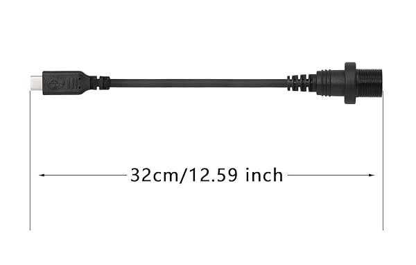 CERRXIAN 30cm USB Type C 2.0 Mount Extension Cable for Car Boat Motorcycle Truck Dashboard - Image 6