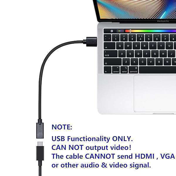 CERRXIAN USB 3.0 Type A to Type C Female Adapter - 3ft Connector Converter (Black) - Image 3