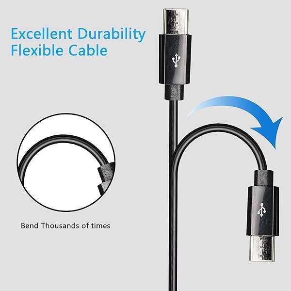 CERRXIAN USB Type C Splitter Charging Cable,4.9ft 4 in 1 Multi Charging Cable, USB A to 4 x USB Type C Y Splitter Data Snyc Cord(1.5m-4 USB C, Black) - Image 6