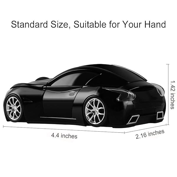 CHUYI Cool Car Shaped Wireless Mouse - 1600DPI Portable Optical Mice for Travel, Office & School - Perfect Gift! - Image 3
