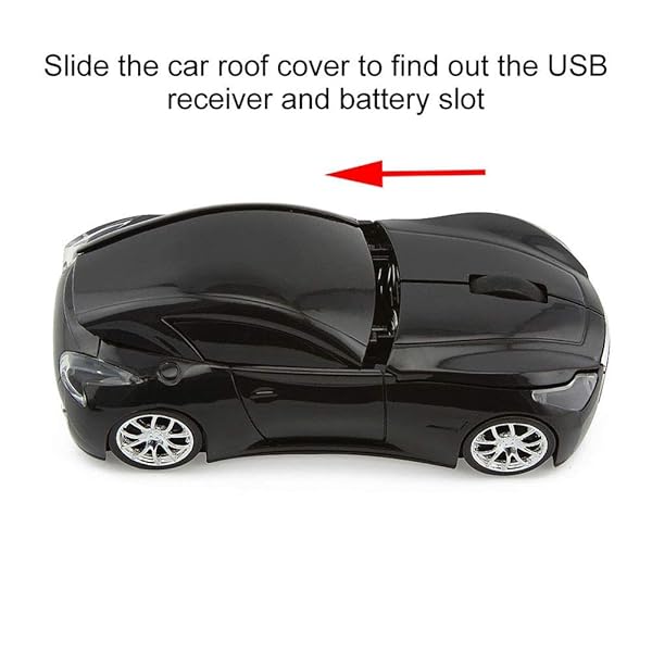 CHUYI Cool Car Shaped Wireless Mouse - 1600DPI Portable Optical Mice for Travel, Office & School - Perfect Gift! - Image 5