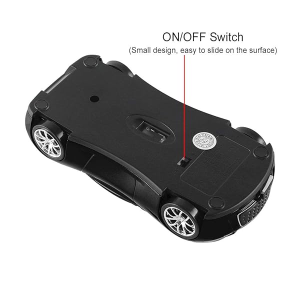 CHUYI Cool Car Shaped Wireless Mouse - 1600DPI Portable Optical Mice for Travel, Office & School - Perfect Gift! - Image 6